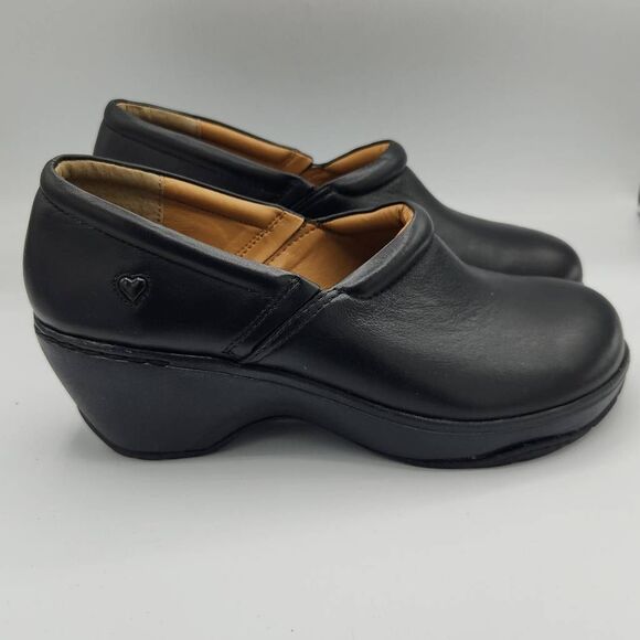 Nurse Mates Bryar Slip Resistant Clogs, Black, Women's 9.5 Nursing Pillowtop - Picture 2 of 9